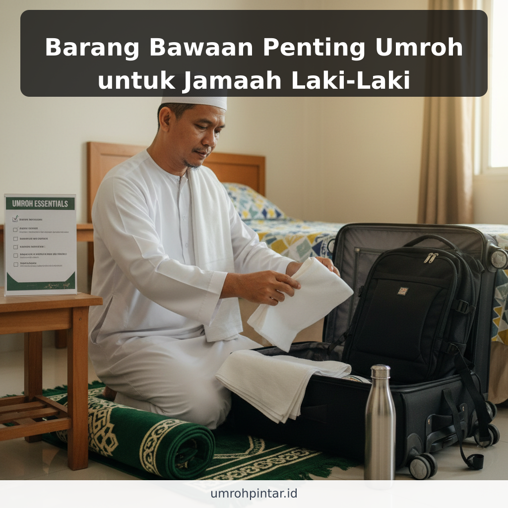 Barang Bawaan Penting Umroh untuk Jamaah Laki-Laki - ilustrasi