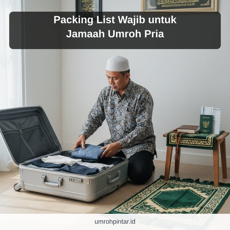 Packing List Wajib untuk Jamaah Umroh Pria ilustrasi