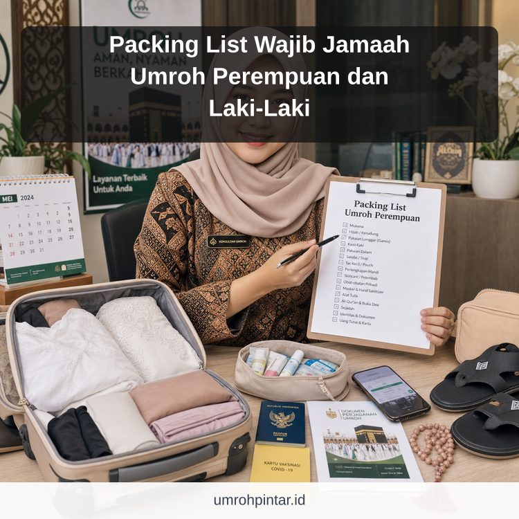 Ilustrasi Perbedaan haji ONH reguler vs plus vs furoda - Packing List Wajib Jamaah Umroh Perempuan dan Laki-Laki
