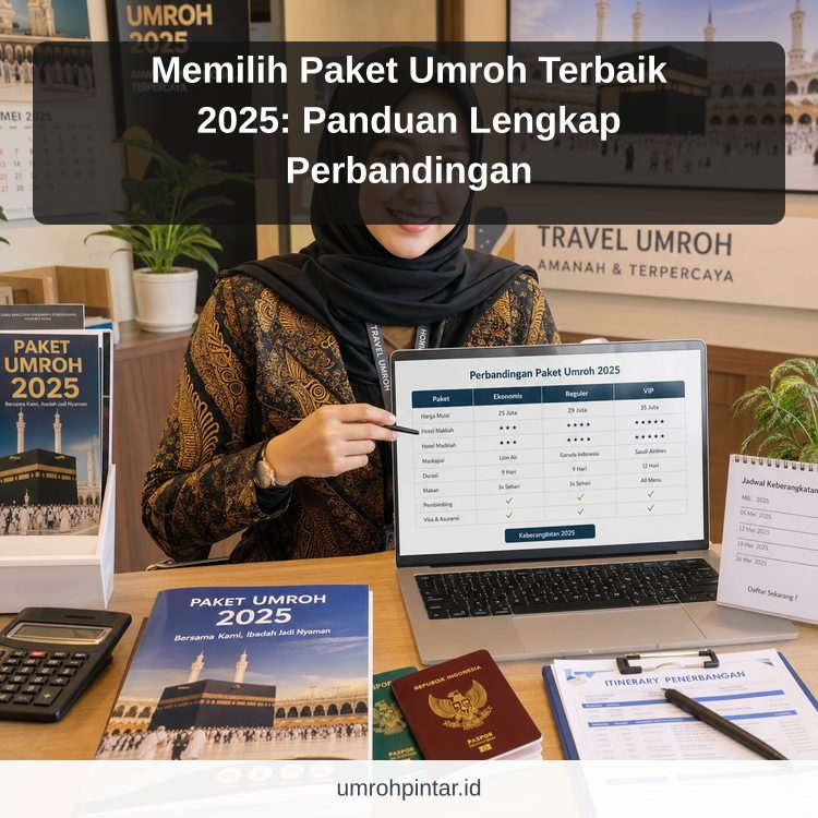 Ilustrasi Perbedaan haji ONH reguler vs plus vs furoda - Memilih Paket Umroh Terbaik 2025: Panduan Lengkap Perbandingan