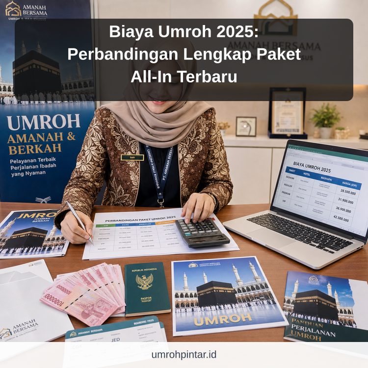 Ilustrasi Perbedaan haji ONH reguler vs plus vs furoda - Biaya Umroh 2025: Perbandingan Lengkap Paket All-In Terbaru