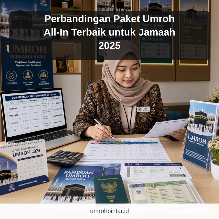 Ilustrasi Perbedaan haji ONH reguler vs plus vs furoda - Perbandingan Paket Umroh All-In Terbaik untuk Jamaah 2025