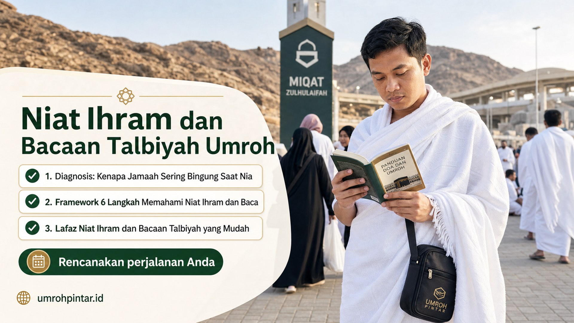 Perbedaan haji ONH reguler vs plus vs furoda - Niat Ihram dan Bacaan Talbiyah Umroh