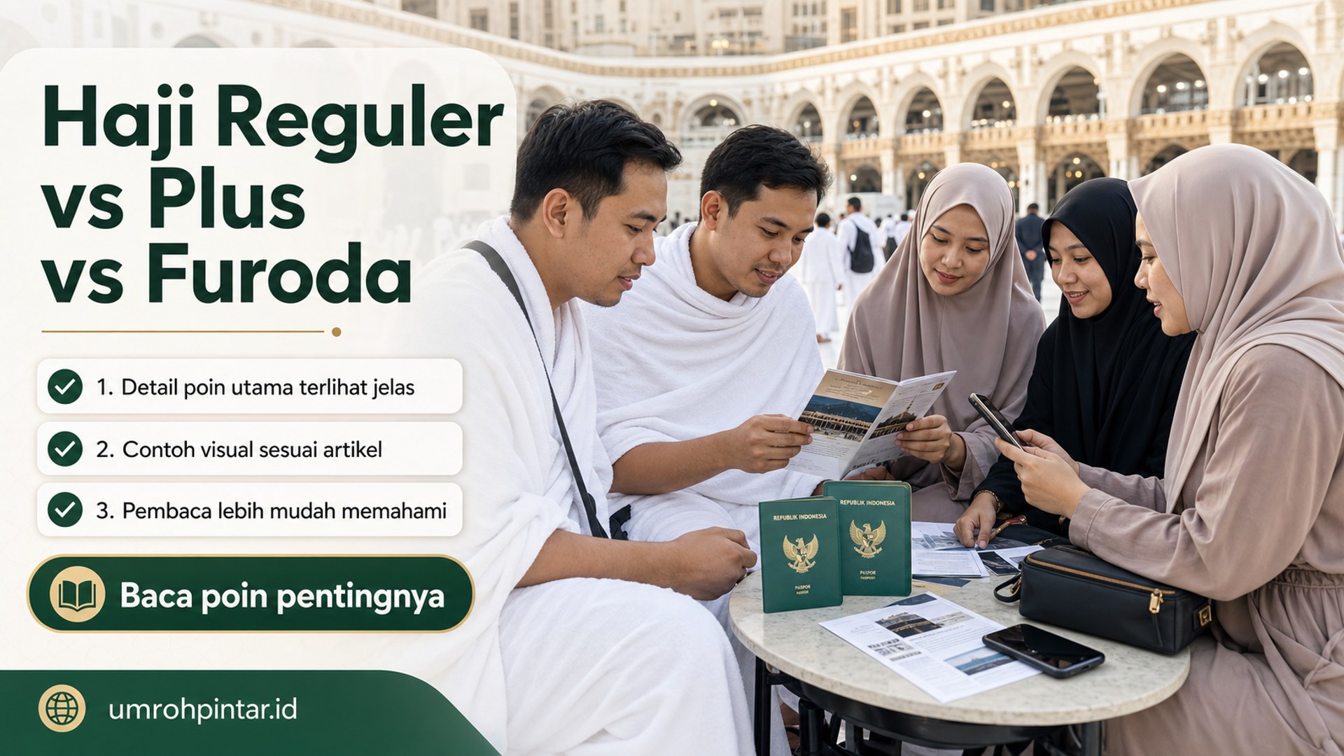 Ilustrasi paket umroh resmi - Haji Reguler vs Plus vs Furoda
