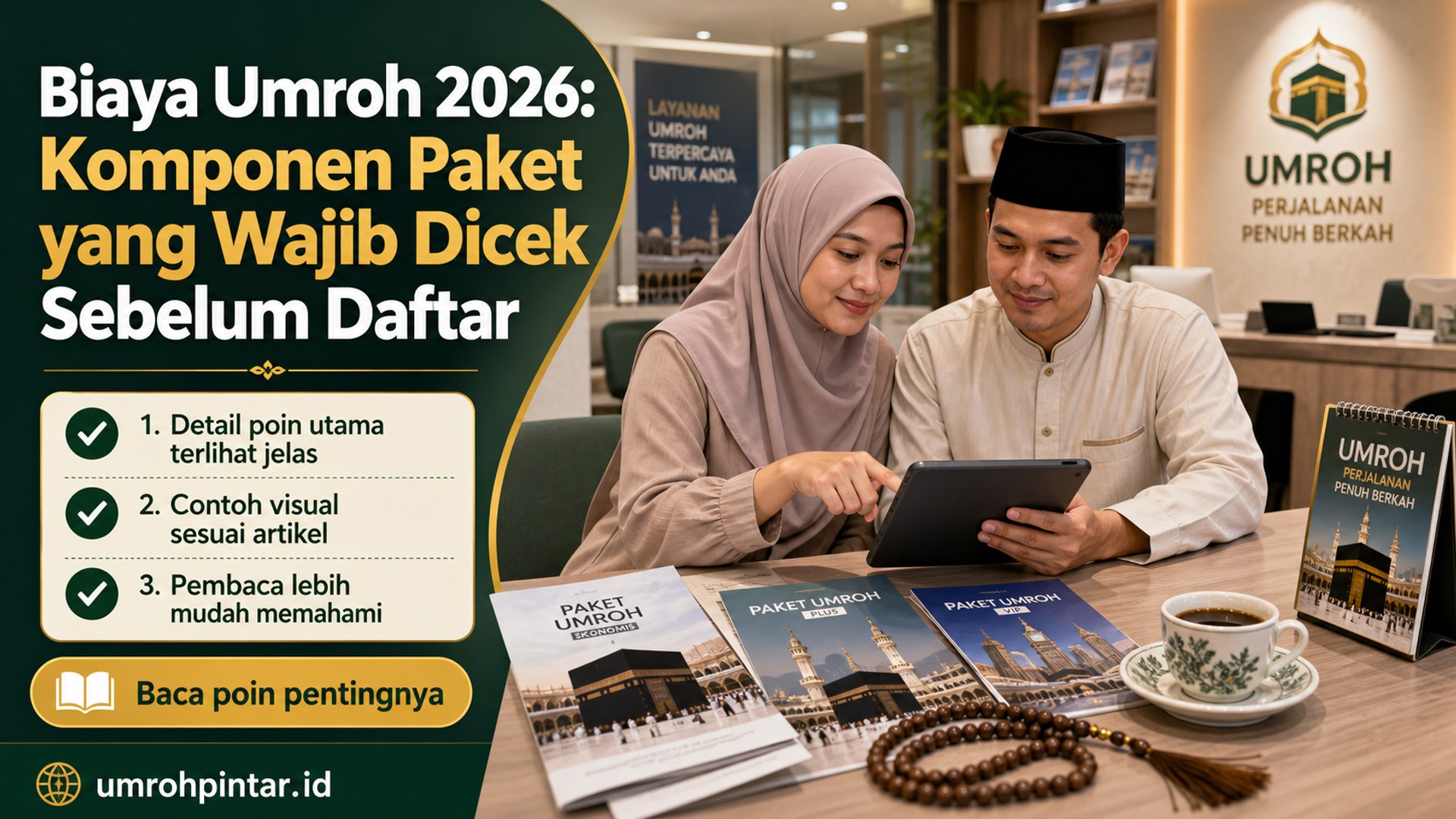 Ilustrasi paket umroh resmi - Biaya Umroh 2026: Komponen Paket yang Wajib Dicek Sebelum Daftar