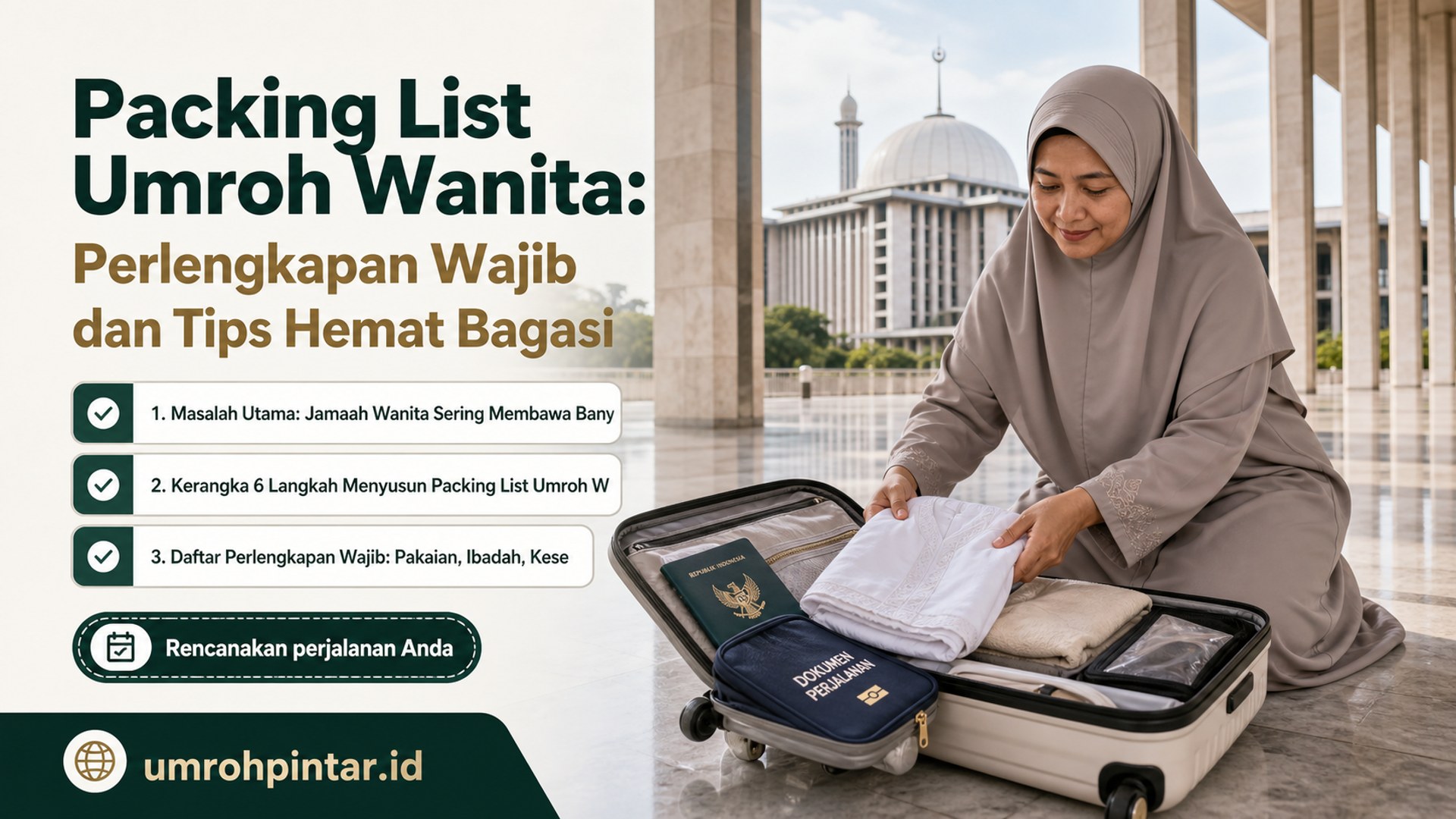 paket umroh resmi - Packing List Umroh Wanita: Perlengkapan Wajib dan Tips Hemat Bagasi