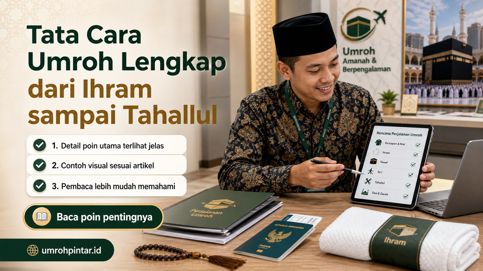 Ilustrasi paket umroh resmi - Tata Cara Umroh Lengkap dari Ihram sampai Tahallul
