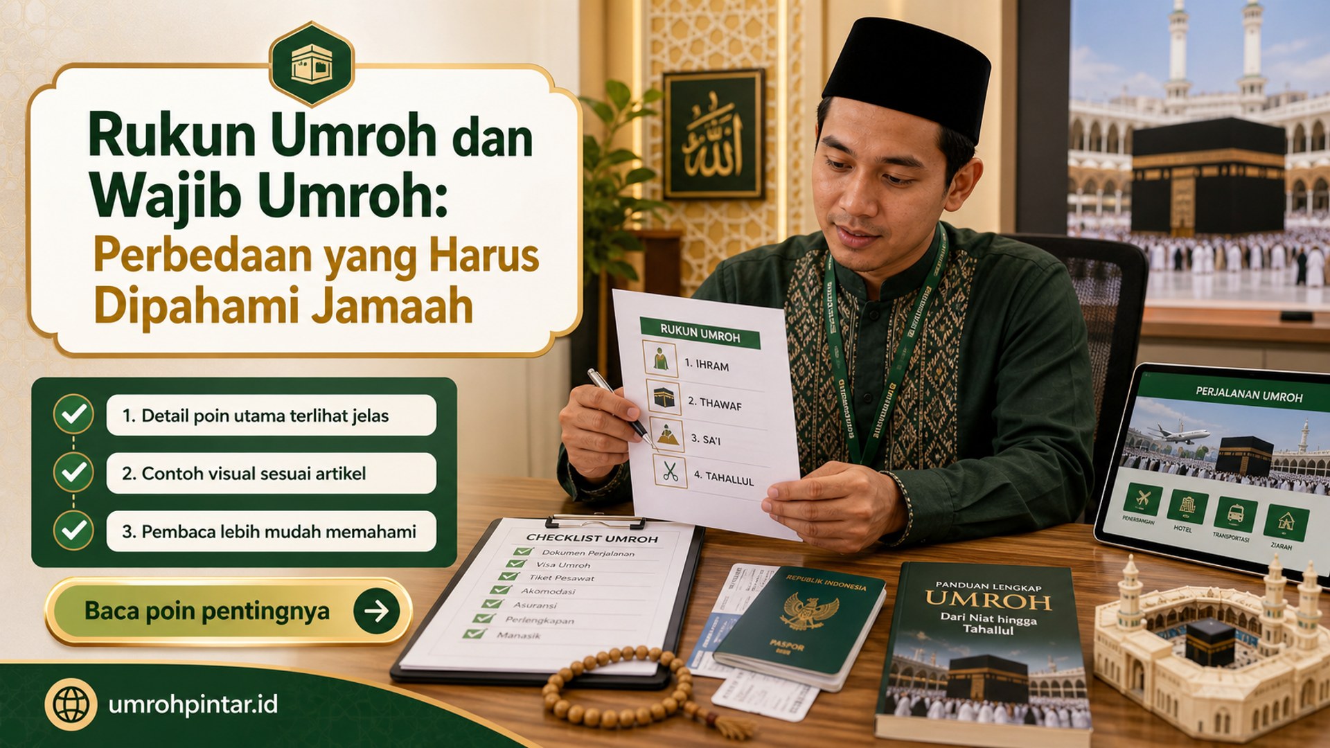 Ilustrasi paket umroh resmi - Rukun Umroh dan Wajib Umroh: Perbedaan yang Harus Dipahami Jamaah
