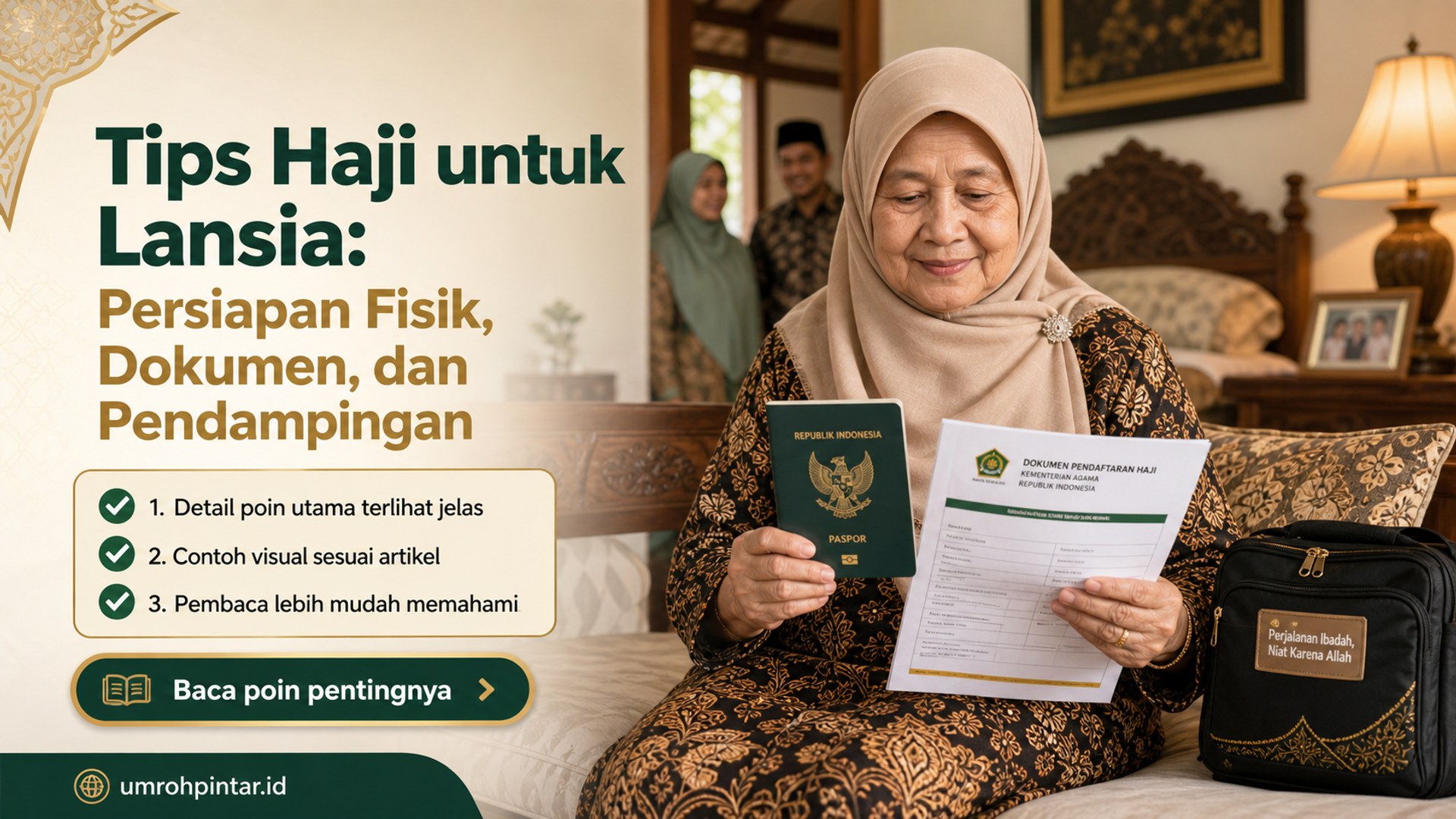 Ilustrasi paket umroh resmi - Tips Haji untuk Lansia: Persiapan Fisik, Dokumen, dan Pendampingan