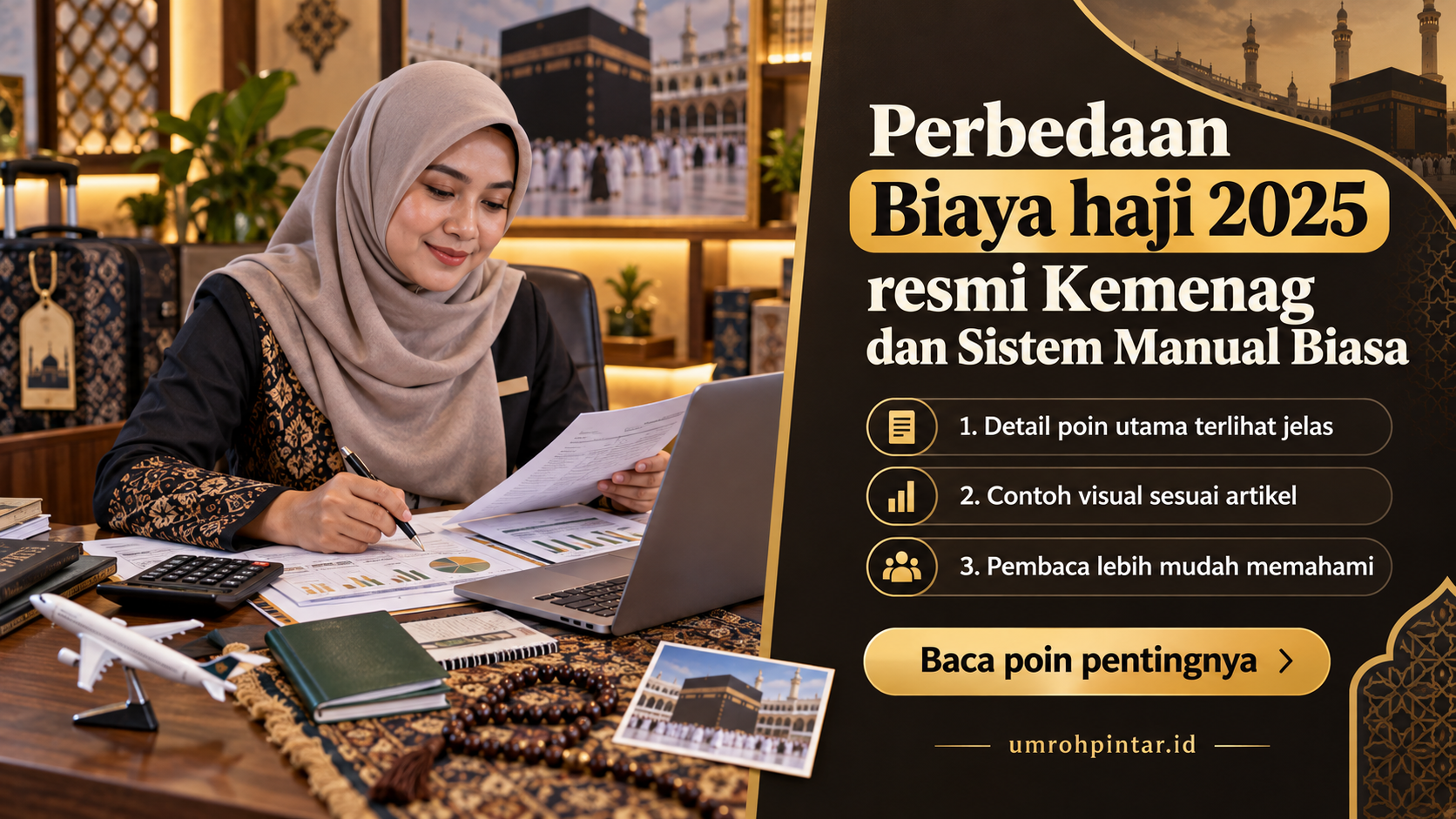 Ilustrasi Perbedaan haji ONH reguler vs plus vs furoda - Perbedaan Biaya haji 2025 resmi Kemenag dan Sistem Manual Biasa