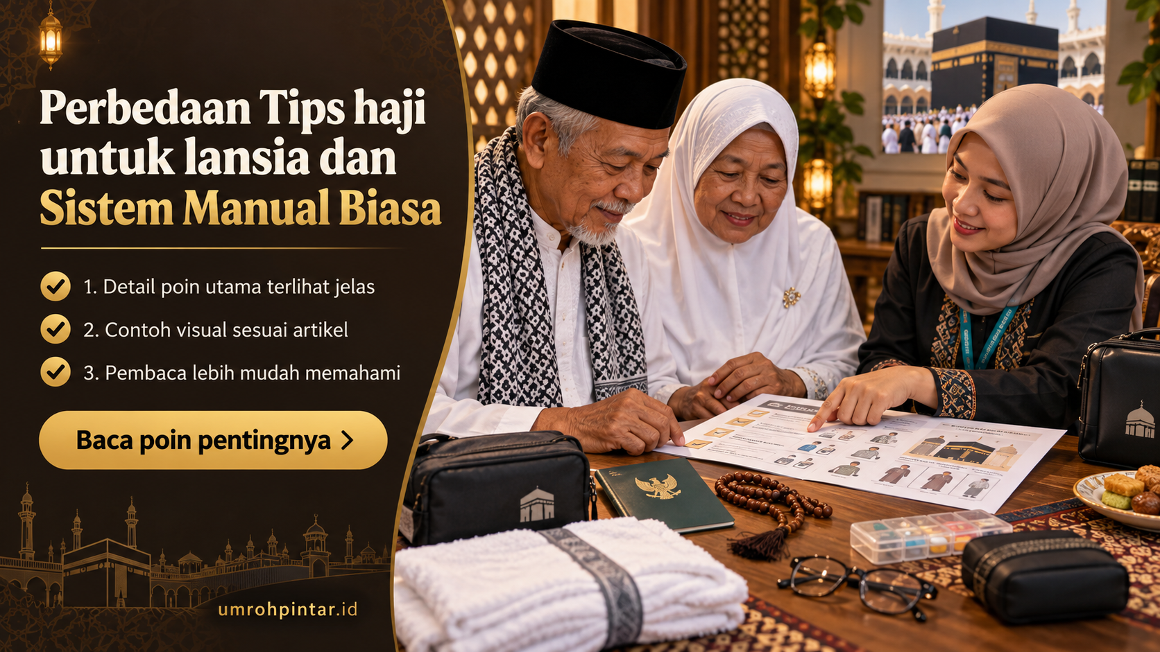 Ilustrasi Perbedaan haji ONH reguler vs plus vs furoda - Perbedaan Tips haji untuk lansia dan Sistem Manual Biasa