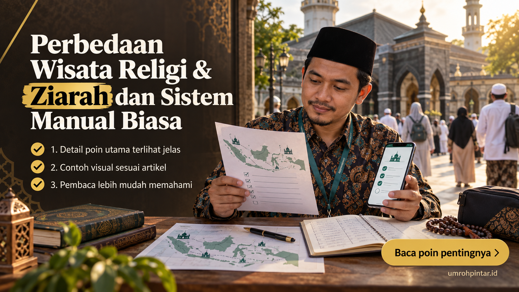 Ilustrasi Perbedaan haji ONH reguler vs plus vs furoda - Perbedaan Wisata Religi & Ziarah dan Sistem Manual Biasa