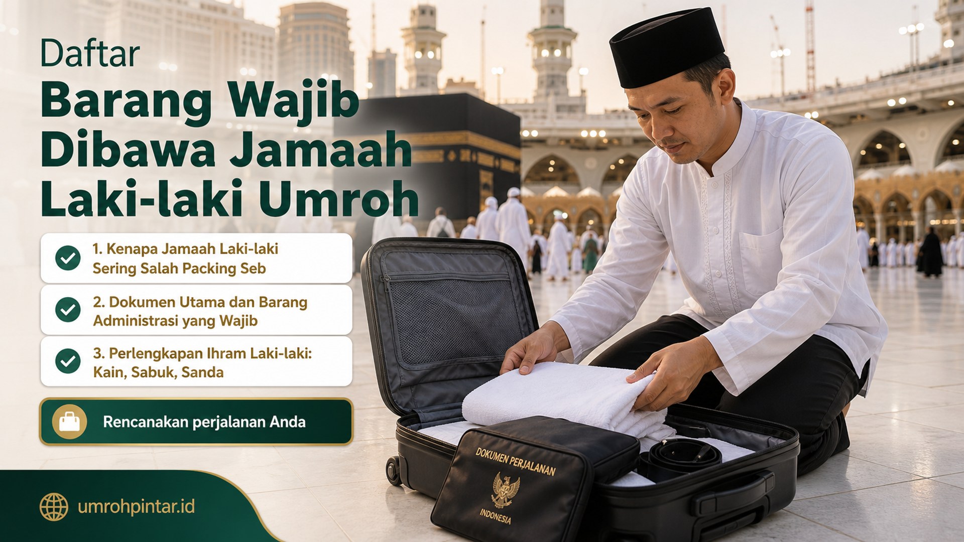 Perbedaan haji ONH reguler vs plus vs furoda - Daftar Barang Wajib Dibawa Jamaah Laki-laki Umroh