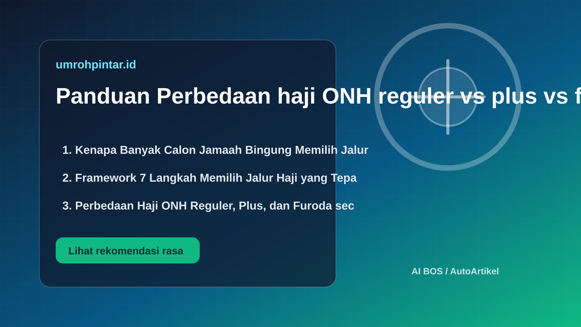 Panduan Perbedaan haji ONH reguler vs plus vs furoda untuk Bisnis yang Ingin Naik Kelas