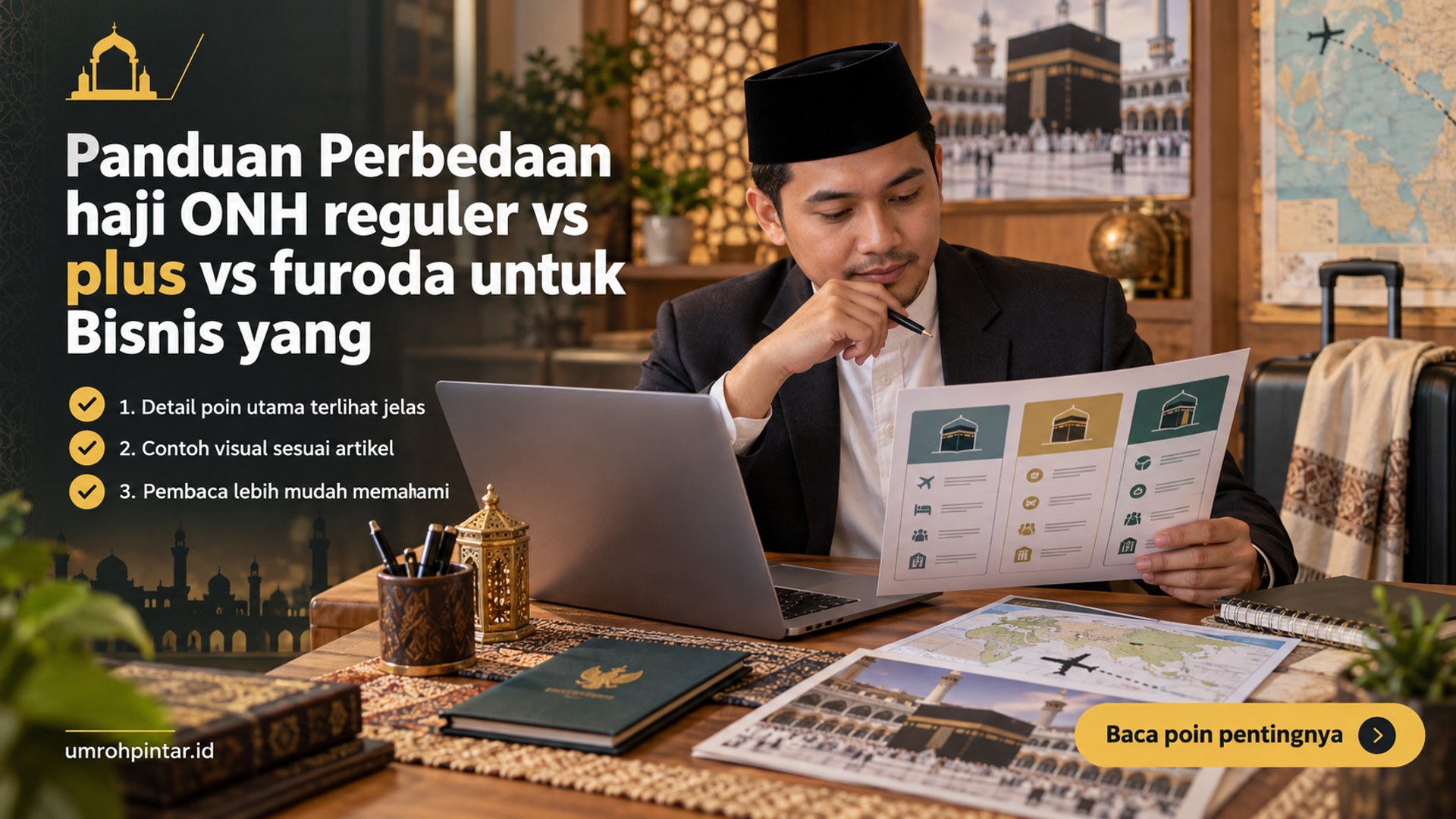 Ilustrasi Panduan Perbedaan haji ONH reguler vs plus vs furoda untuk Bisnis yang Ingin Naik Kelas
